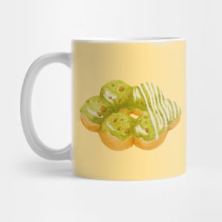 Matcha mochi donut watercolour food illustration Mug